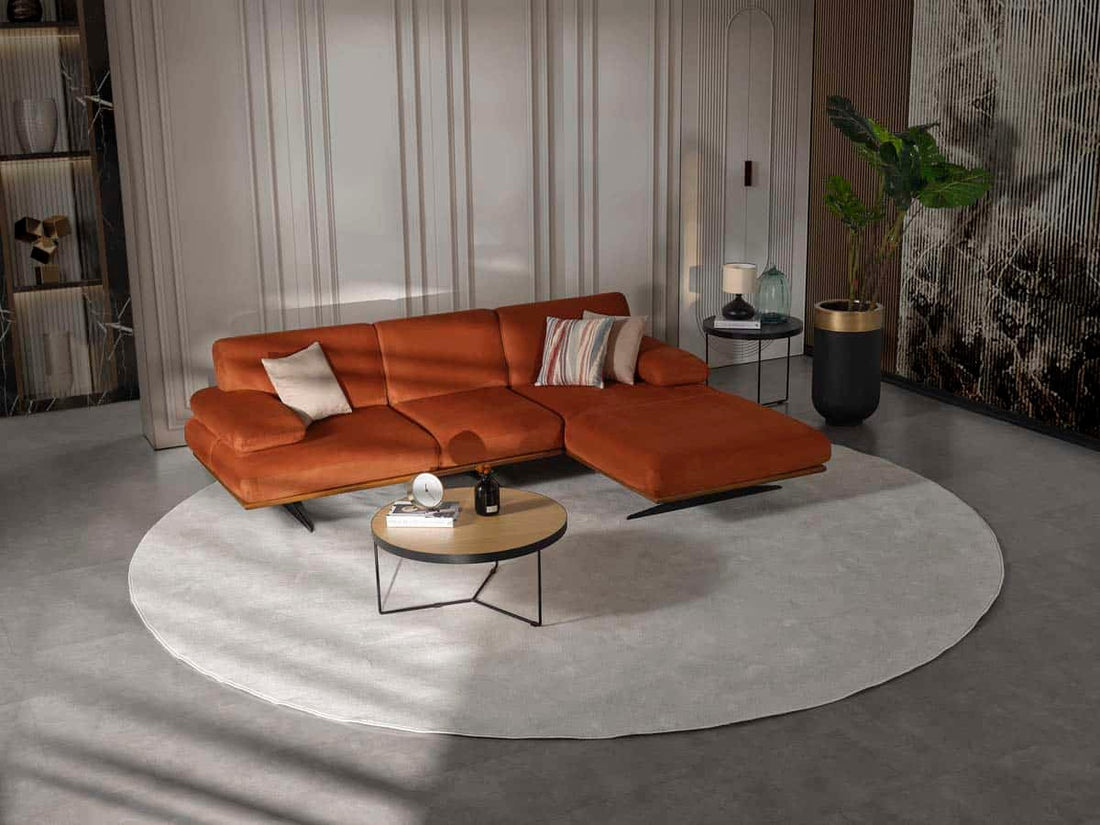 Milano Canapé D'angle Orange Module Droit