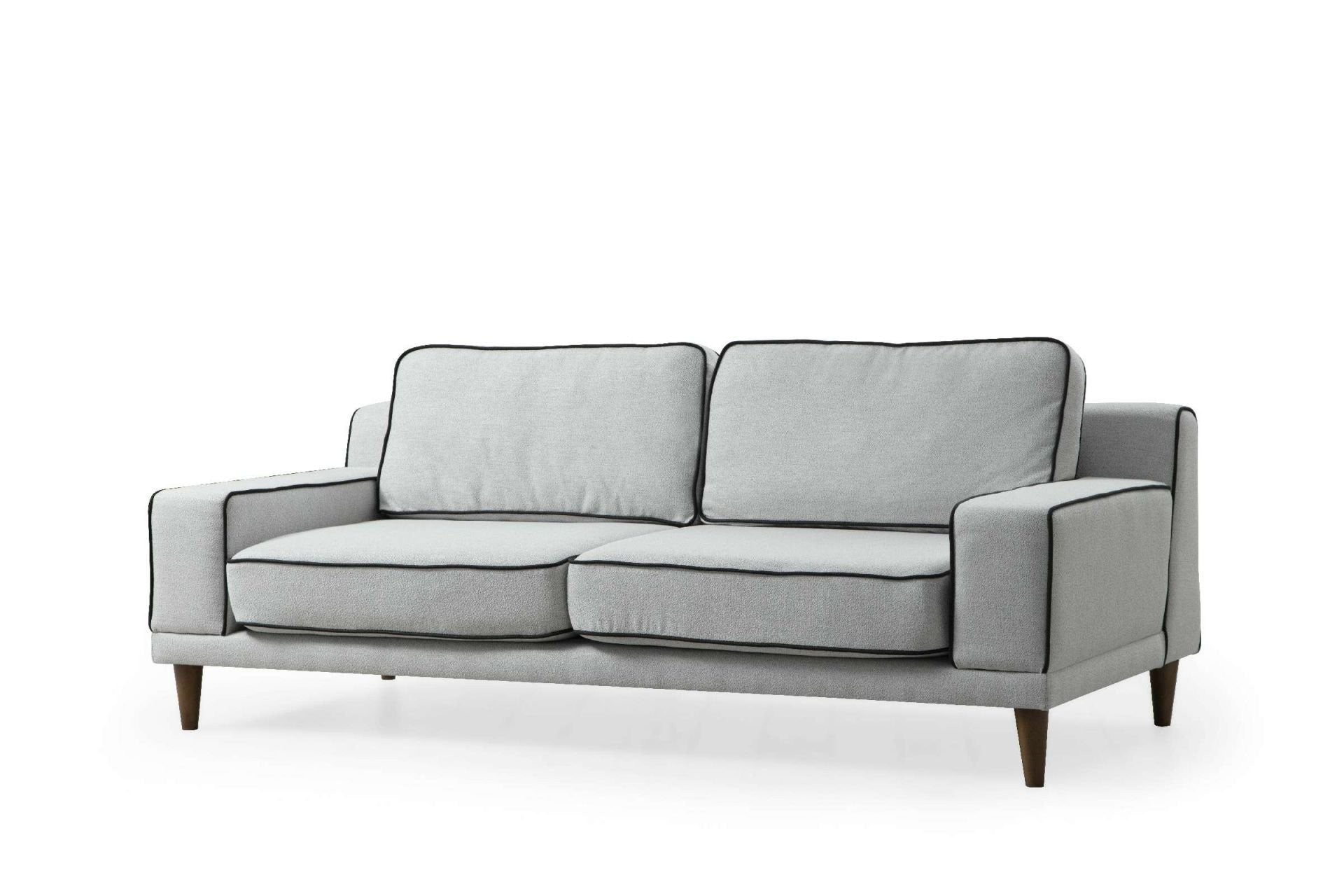 Canapé à 3 places Noir 3 - Ares White