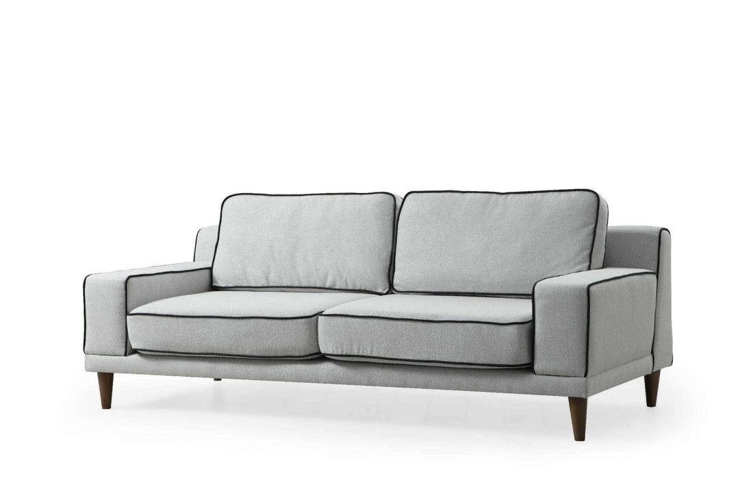 Canapé à 3 places Noir 3 - Ares White