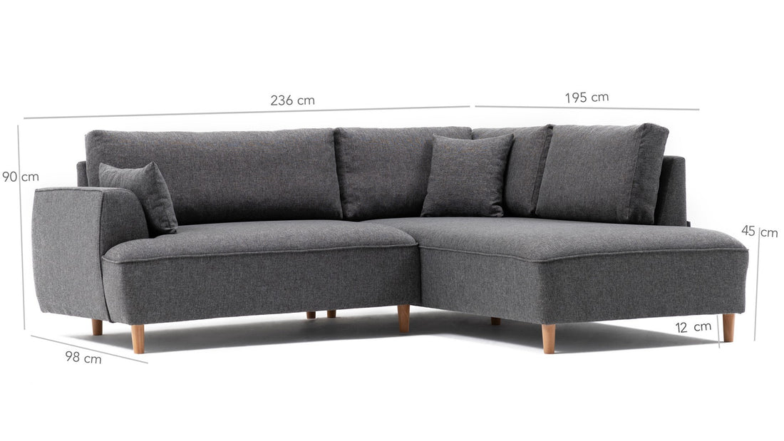 Canapé d'angle Felix Extra Soft Corner Sofa Right - Dark Grey