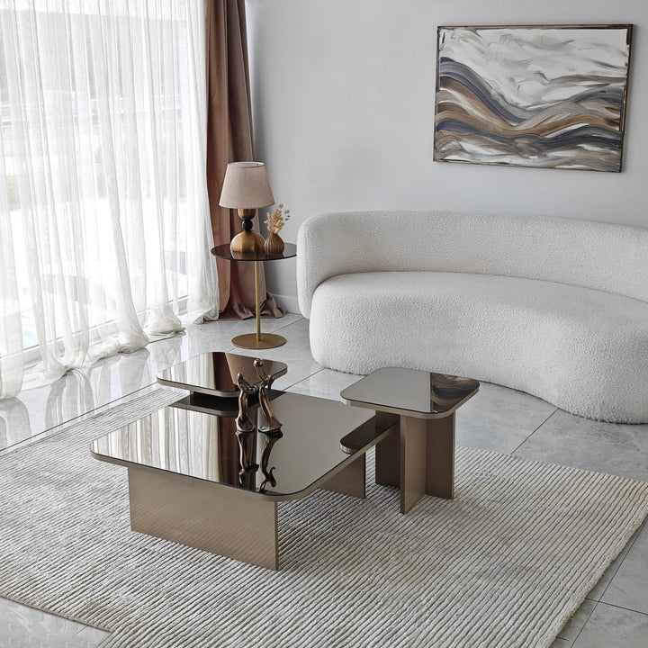 Ensemble de table basse Jazz - Beige, Bronze