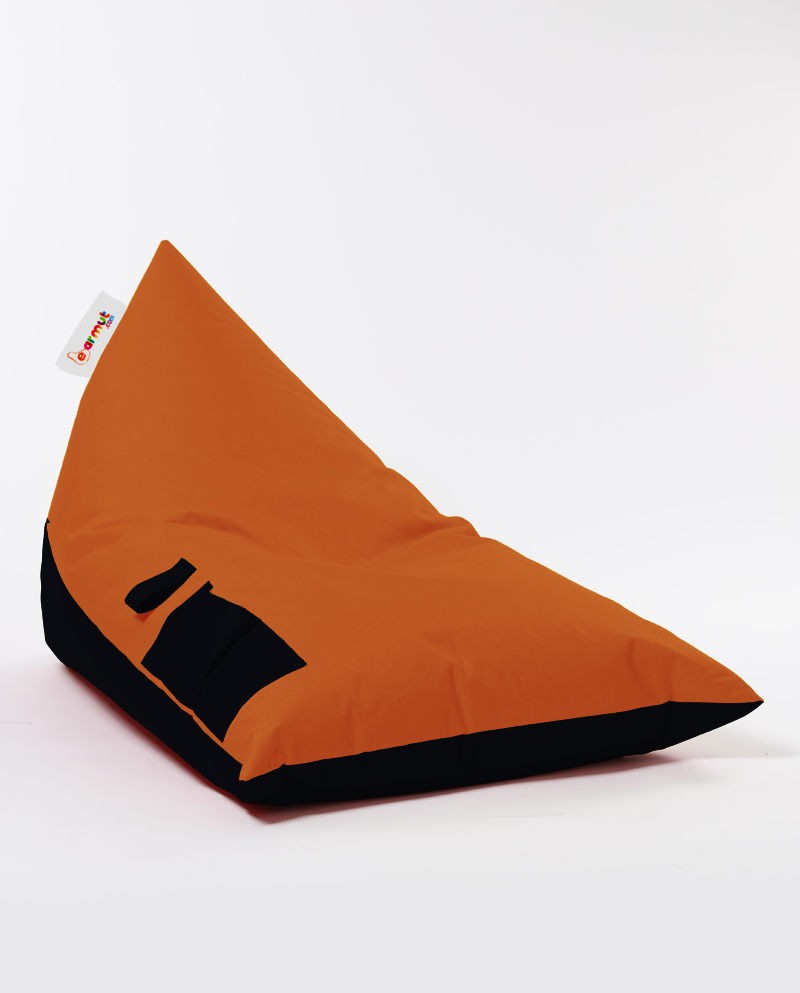 Pouf de jardin Pyramid Large Double Color Bed Pouf - Orange