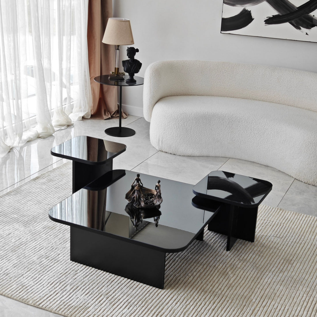 Ensemble de table basse Jazz - Black, Fume