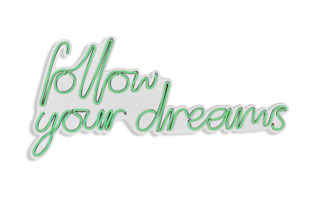 Éclairage LED en plastique décoratif Follow Your Dreams - Green