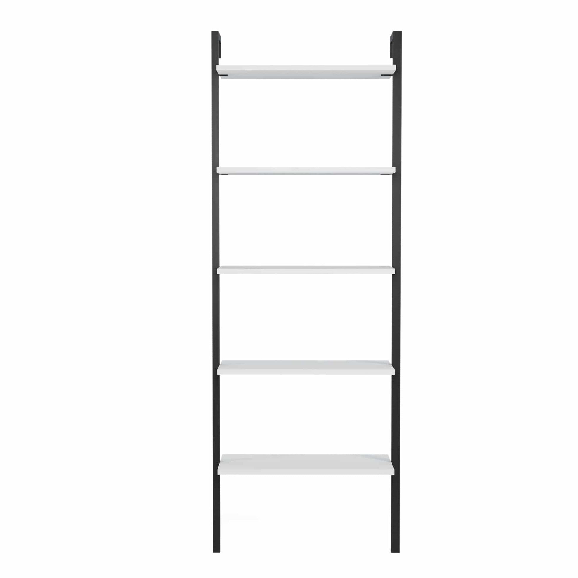 Magliana 5 Tier Shelf Bibliothèque noir et blanc Étagère