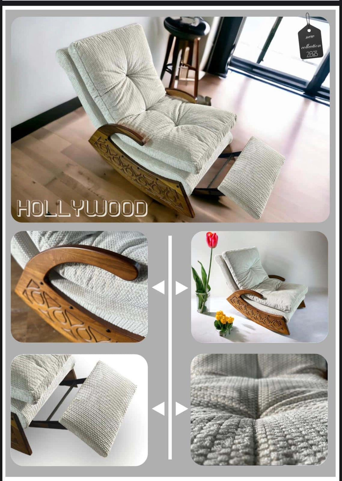 Hollywood Fauteuil à bascule 80x120x120