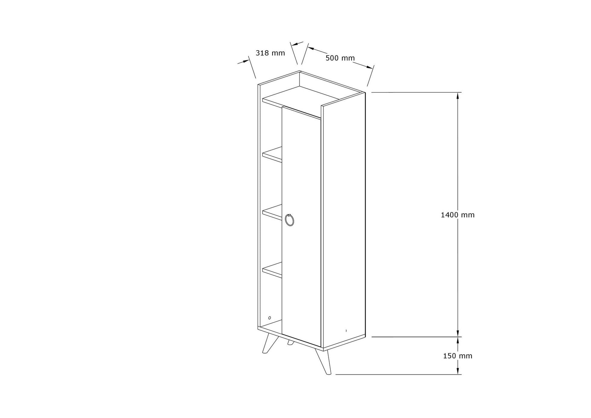 Armoire de toilette Ilgım