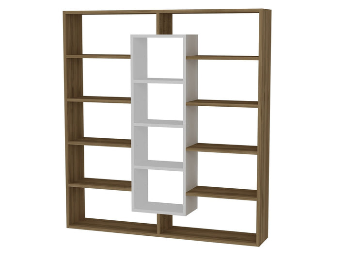 Étagère à livres Ample - Walnut, White