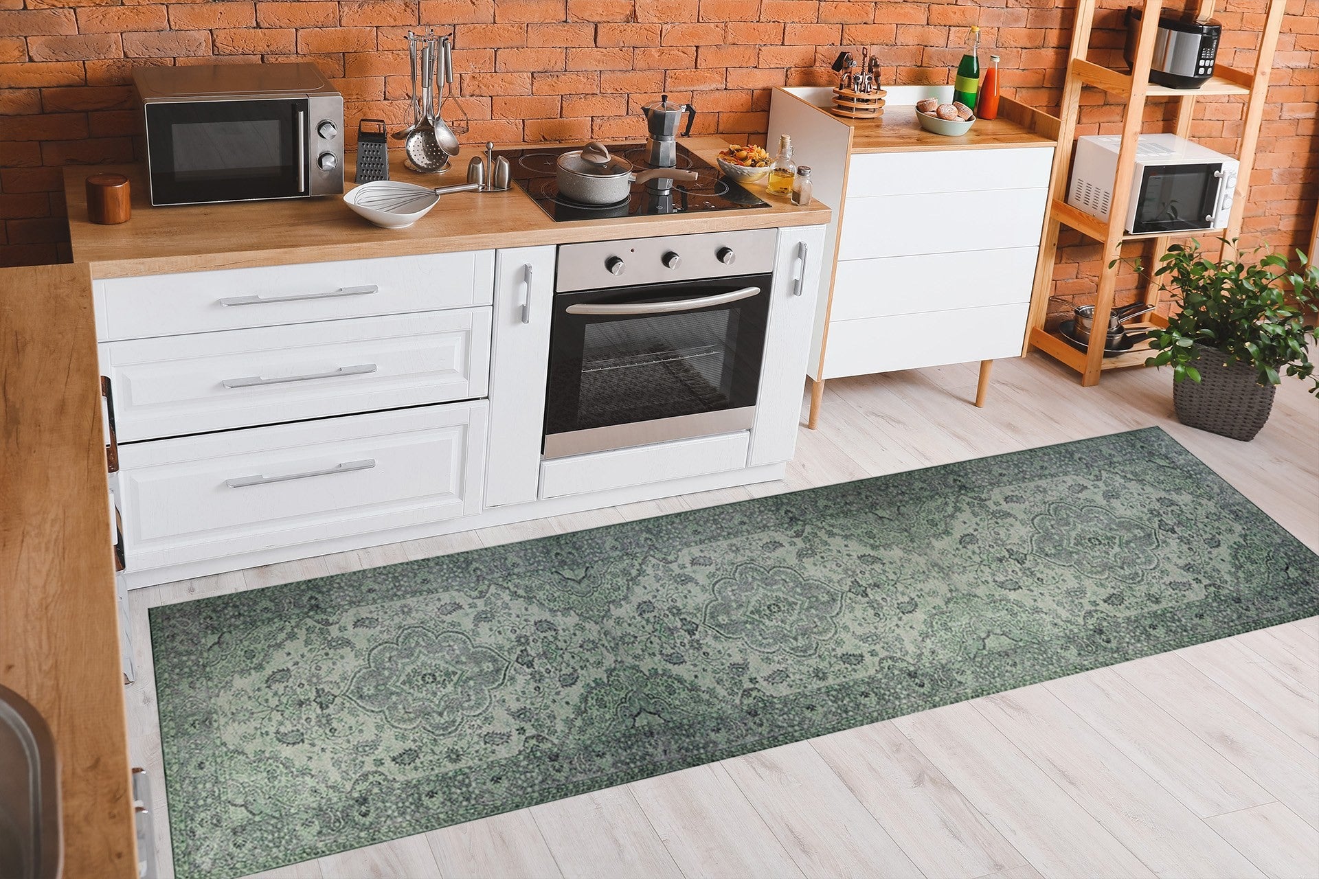 Tapis de salle (75 x 230) Blues Chenille - Green AL 139