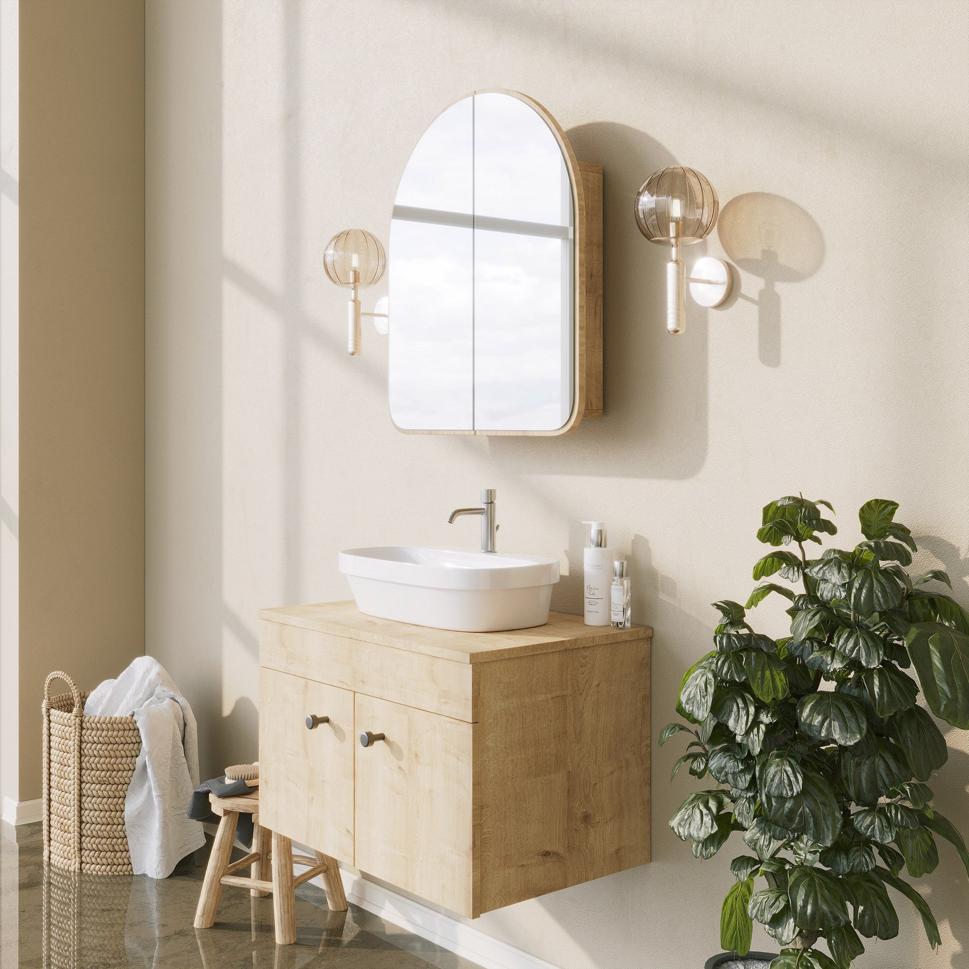 Armoire de toilette Hope Cabinet - Beige
