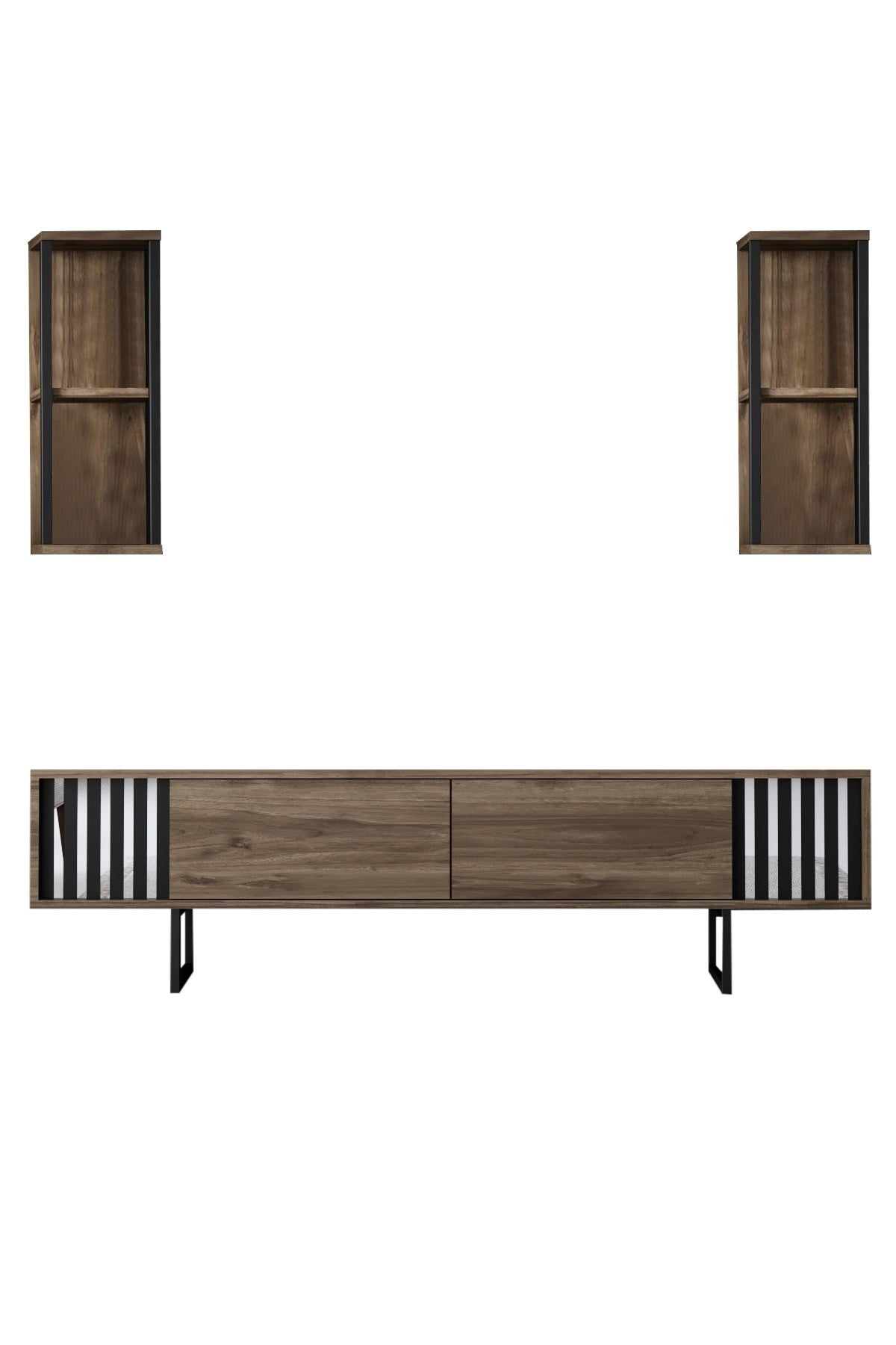Unité de télévision Chrome Line - Walnut, Black