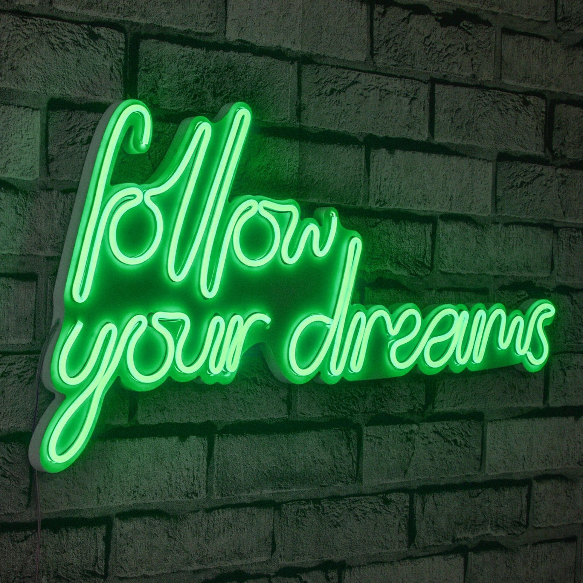 Éclairage LED en plastique décoratif Follow Your Dreams - Green