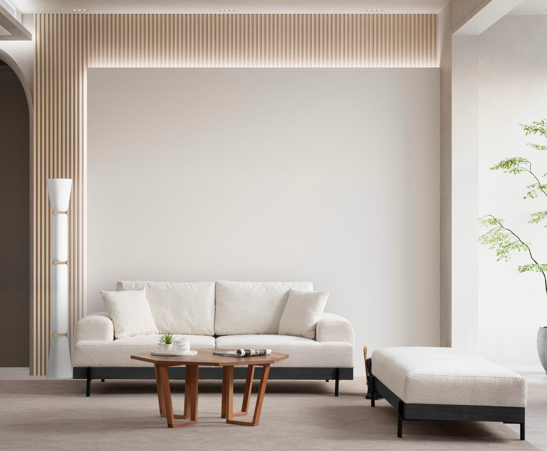 Canapé à 3 places Eti Black 3 Seater - White