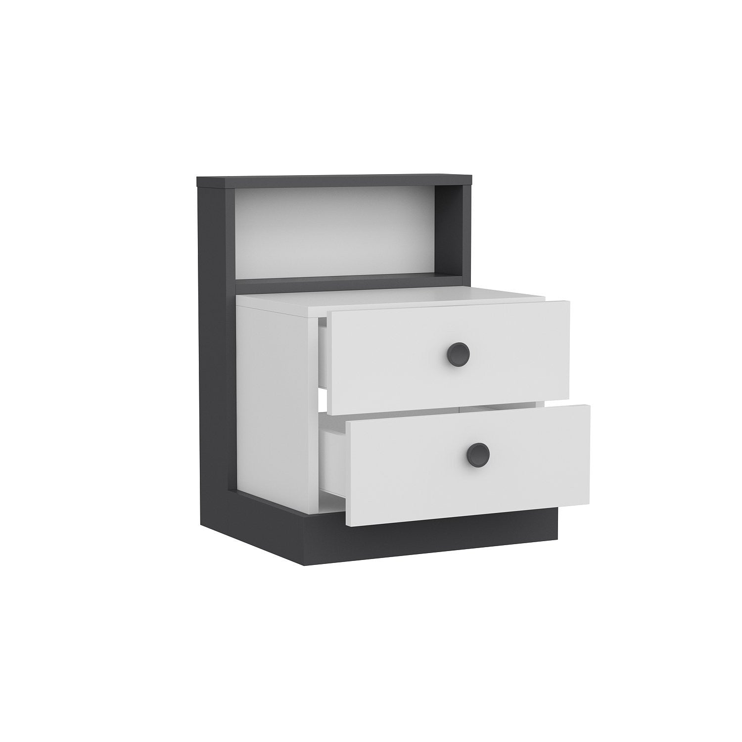 La table de nuit Life - White, Anthracite