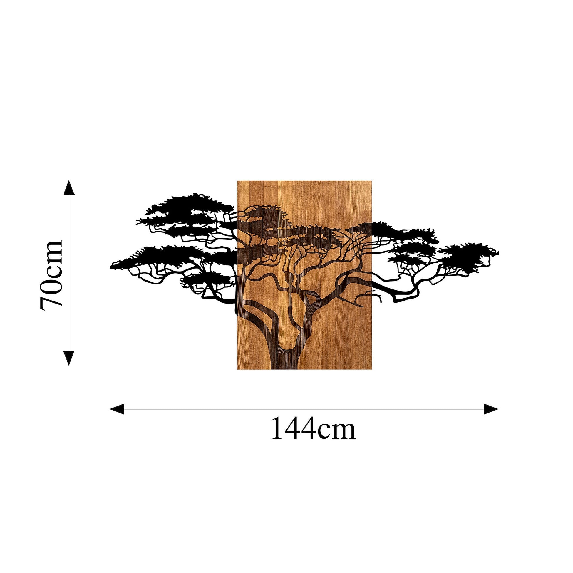 Accessoire mural en bois décoratif Acacia Tree - 329