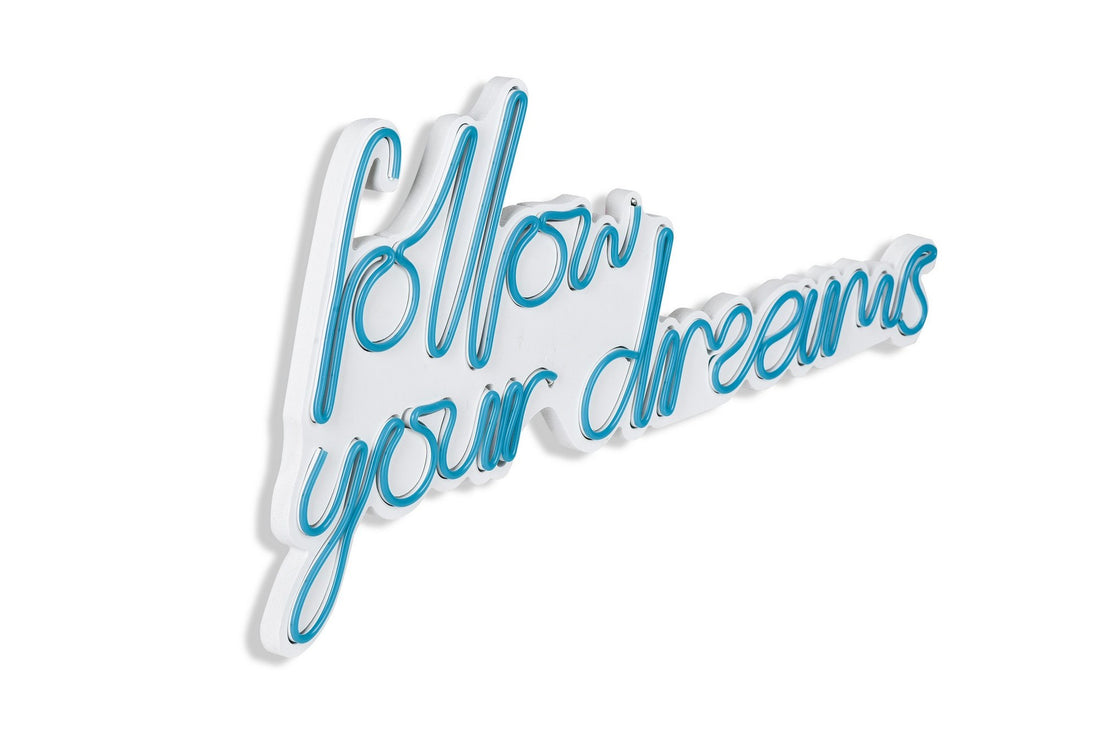 Éclairage LED en plastique décoratif Follow Your Dreams - Blue