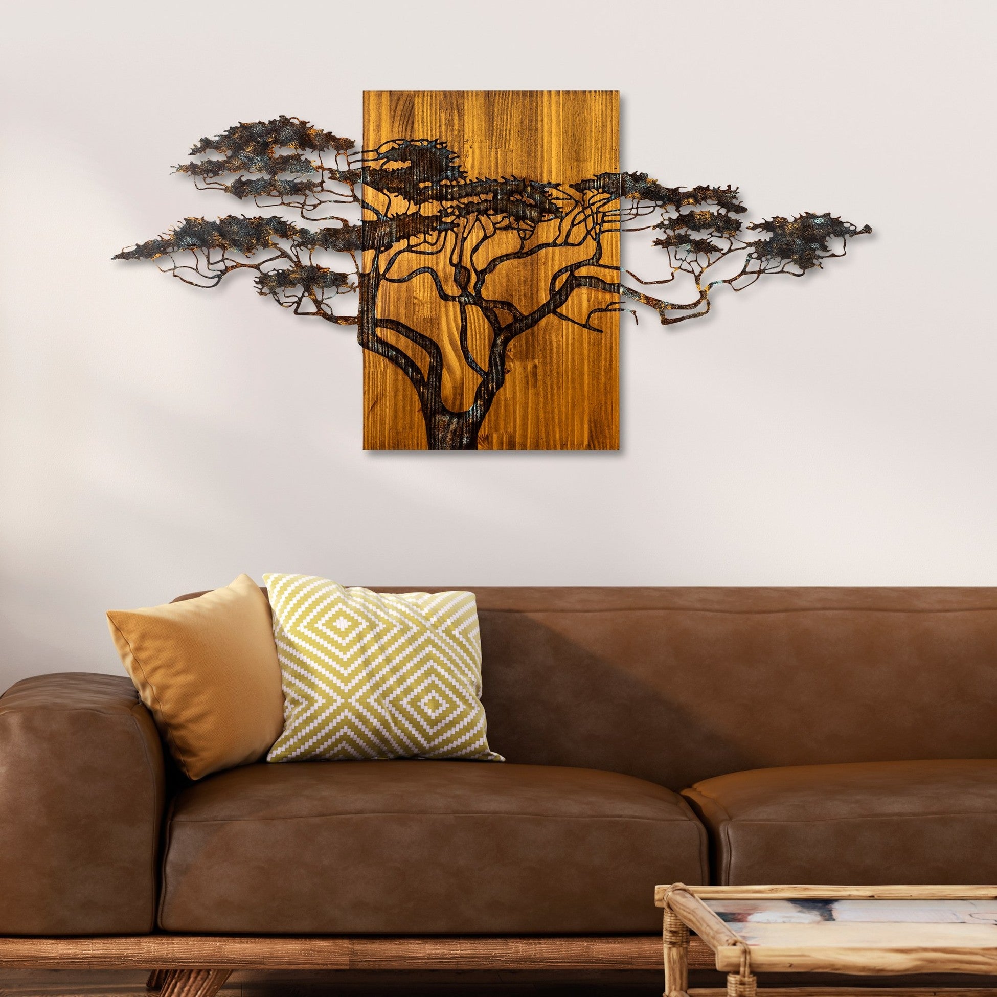 Accessoire mural en bois décoratif Acacia Tree - 329-A