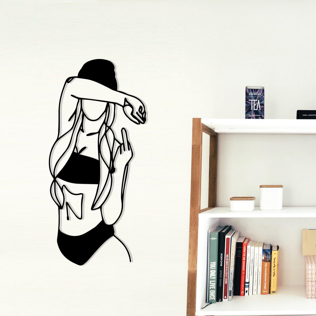 Accessoire mural en métal décoratif Cool Woman 2