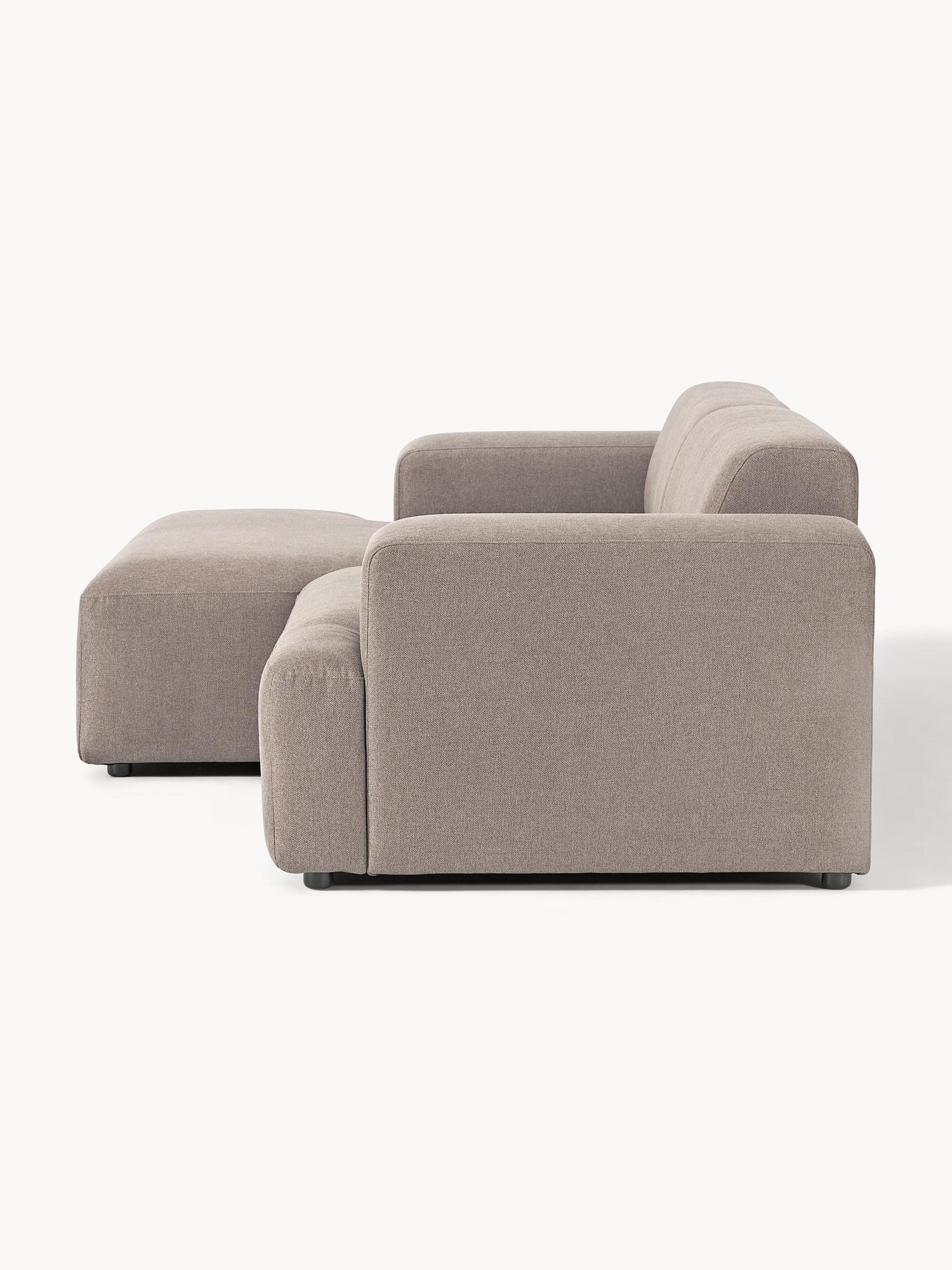 Canapé d'angle 3 places Molly Mini en tissu lin