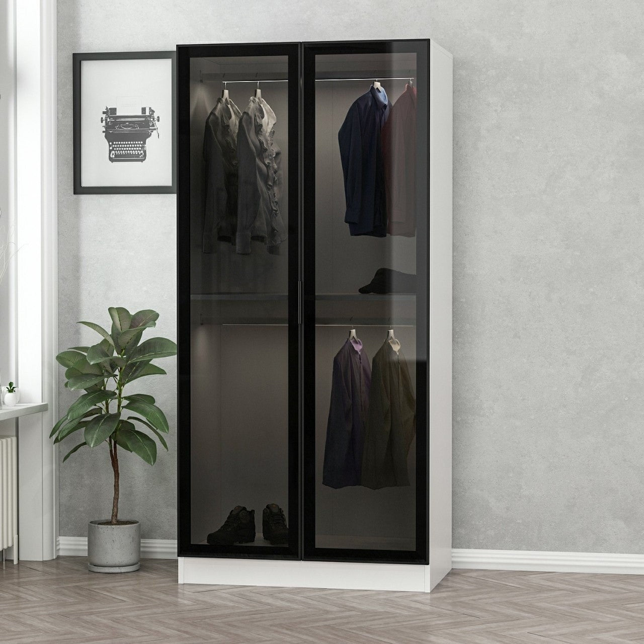 Armoire Kale Glass Black - 210