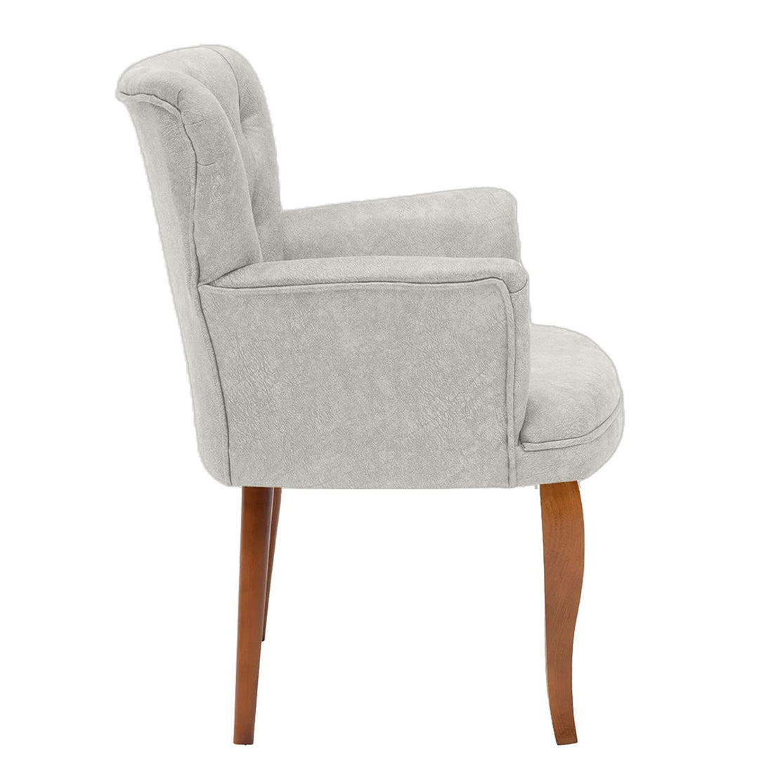 Fauteuil à oreilles Paris Walnut Wooden - Cream