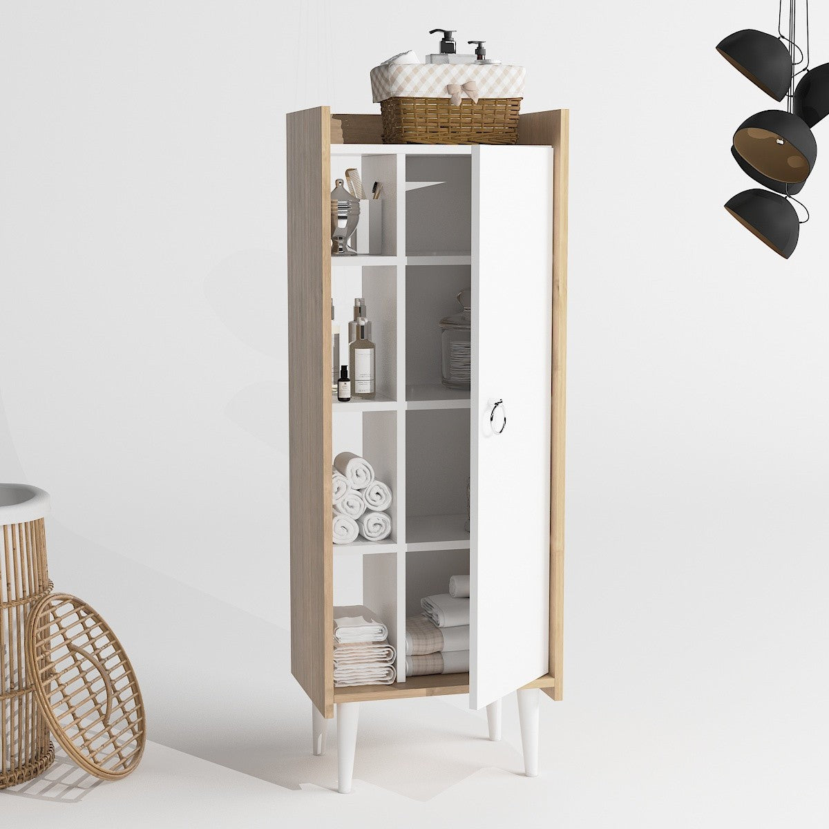 Armoire polyvalente Lagomood Ruby - Oak, White