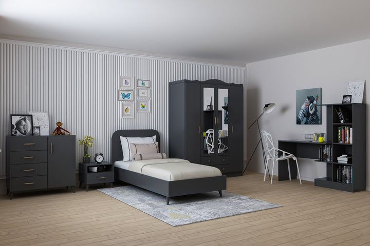 Ensemble de chambres jeunes Lavinia 004 - Anthracite