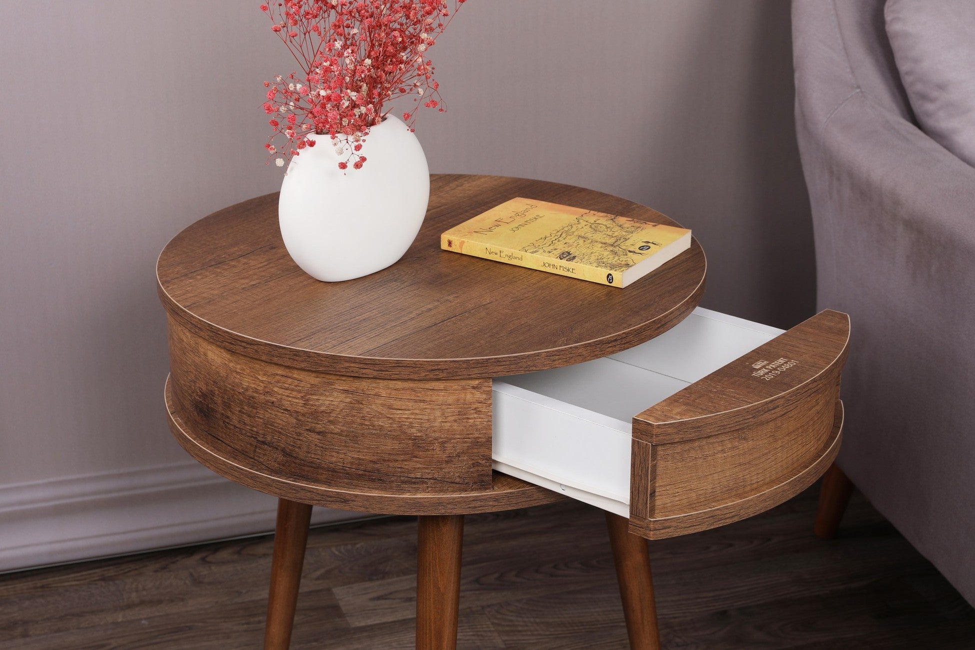 Table d'appoint Yuvarlak - Walnut