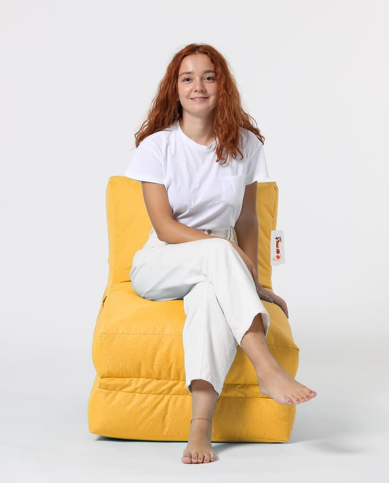 Siesta Pouf convertible / coussin de sol Kendel Jaune