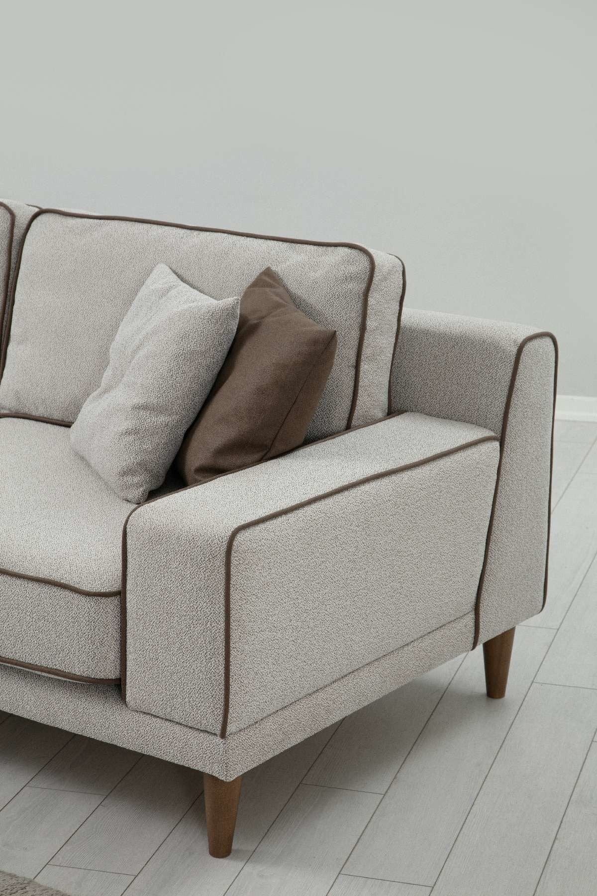 Canapé à 3 places Noir 3 - Brown