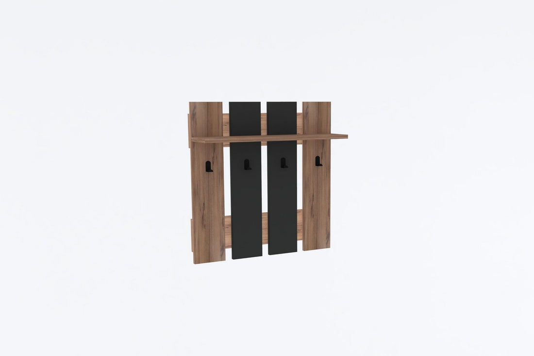 Crochet mural Mita - Walnut, Anhtacite