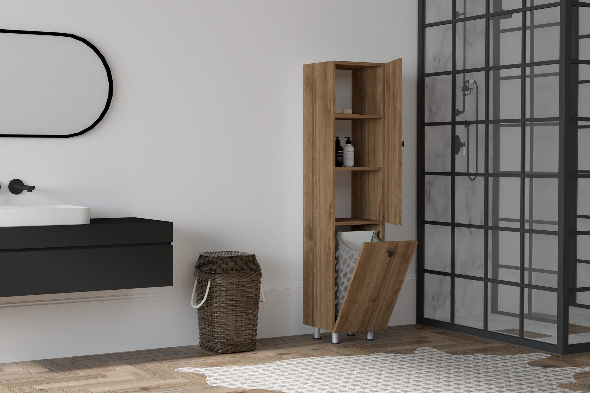 Armoire de toilette Lipa - Walnut