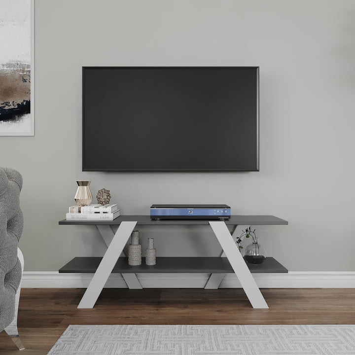 Meuble TV April - White, Anthracite