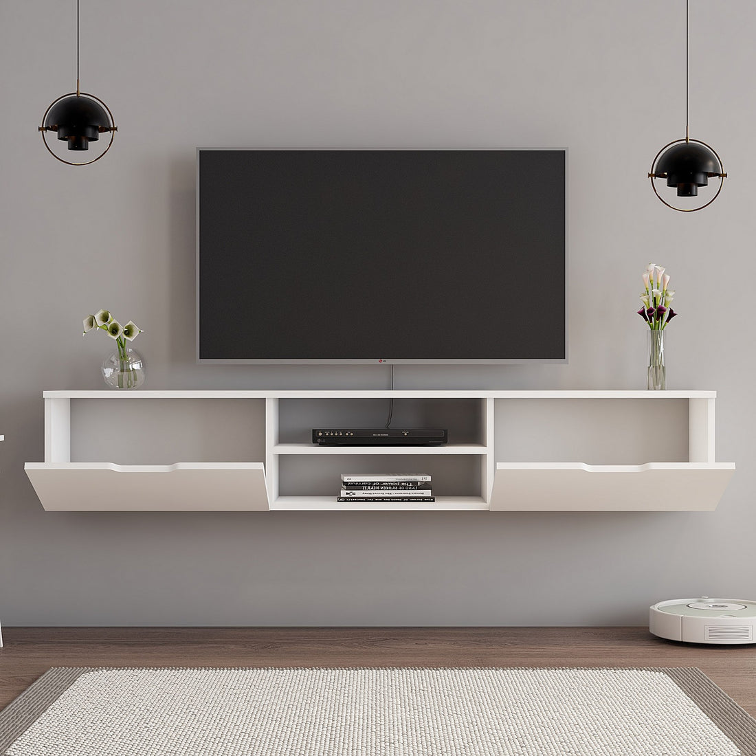 Unité de télévision Denoya 2 TV Unit - White v2