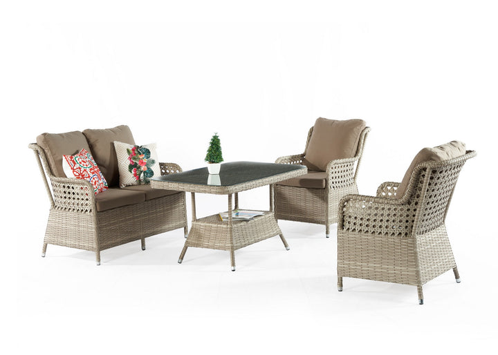 Ensemble de salons de jardin Cenova - Cappuccino