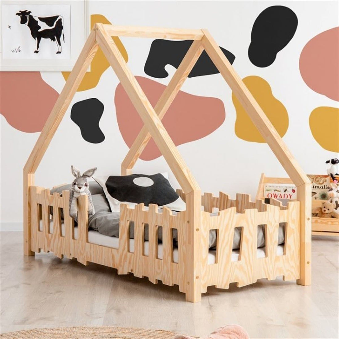 Lit cabane enfant Star ,bois 90x190cm