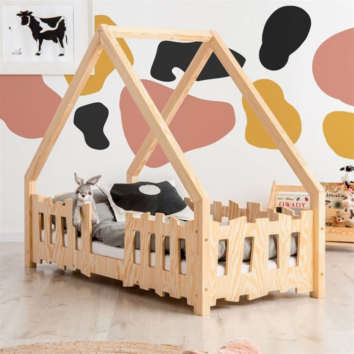 Lit cabane enfant Star ,bois 90x190cm