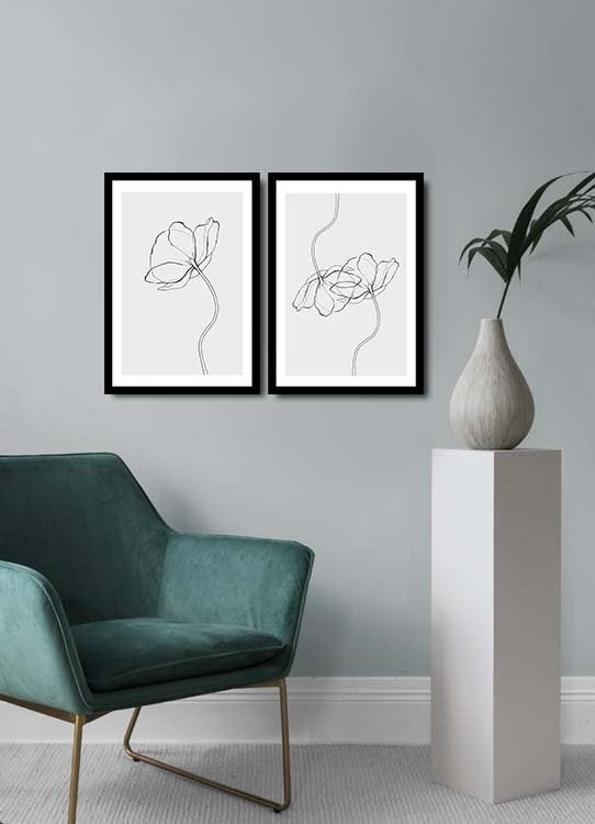 Peinture MDF encadrée décorative (2 pièces) 2Psctcız-008