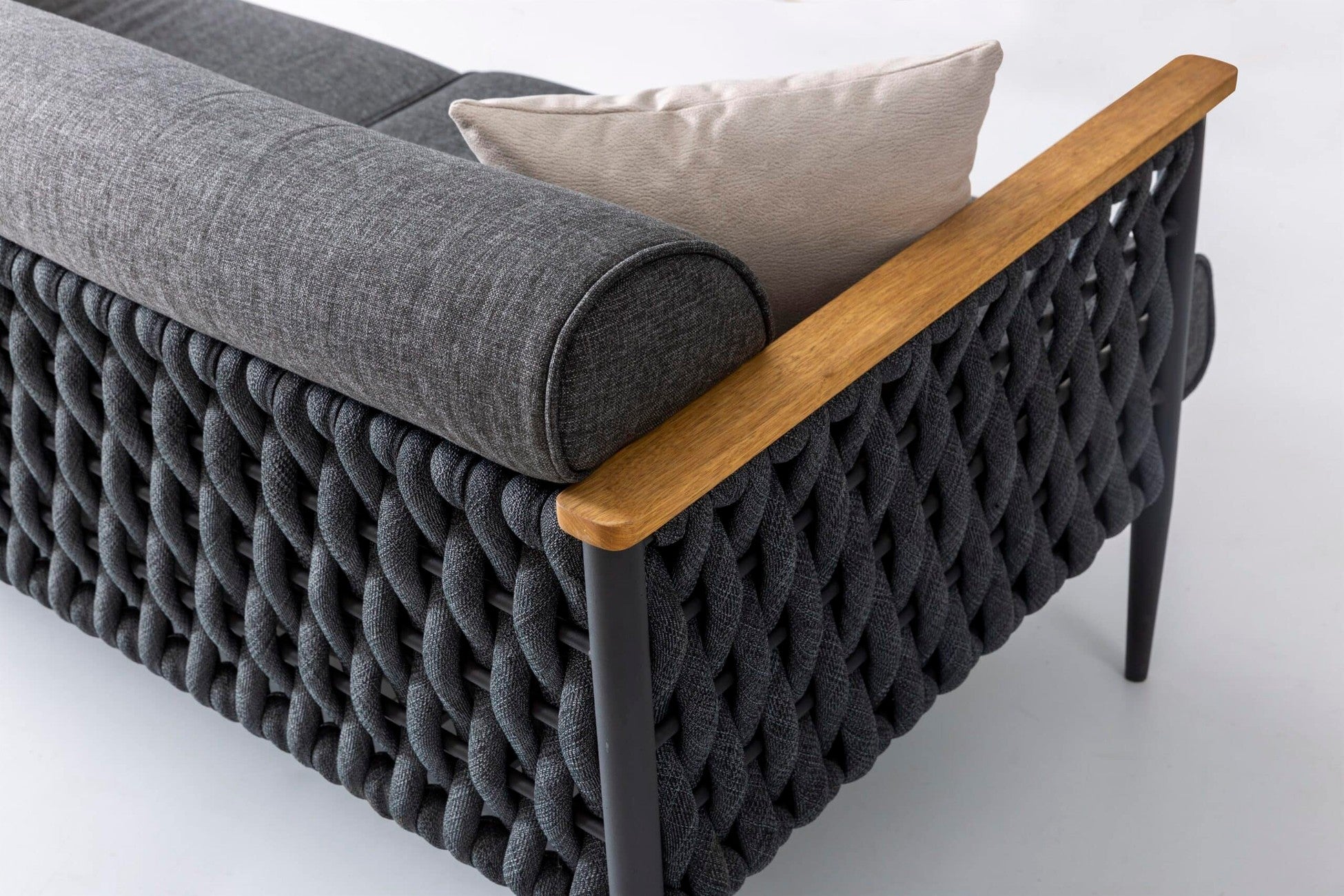 Salon de jardin avec coussins &amp; table basse Grey