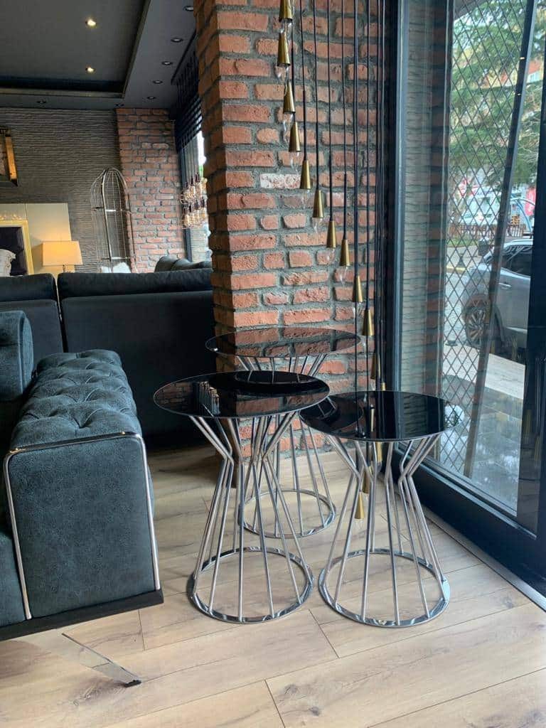 Table gigognes gold (chrome)