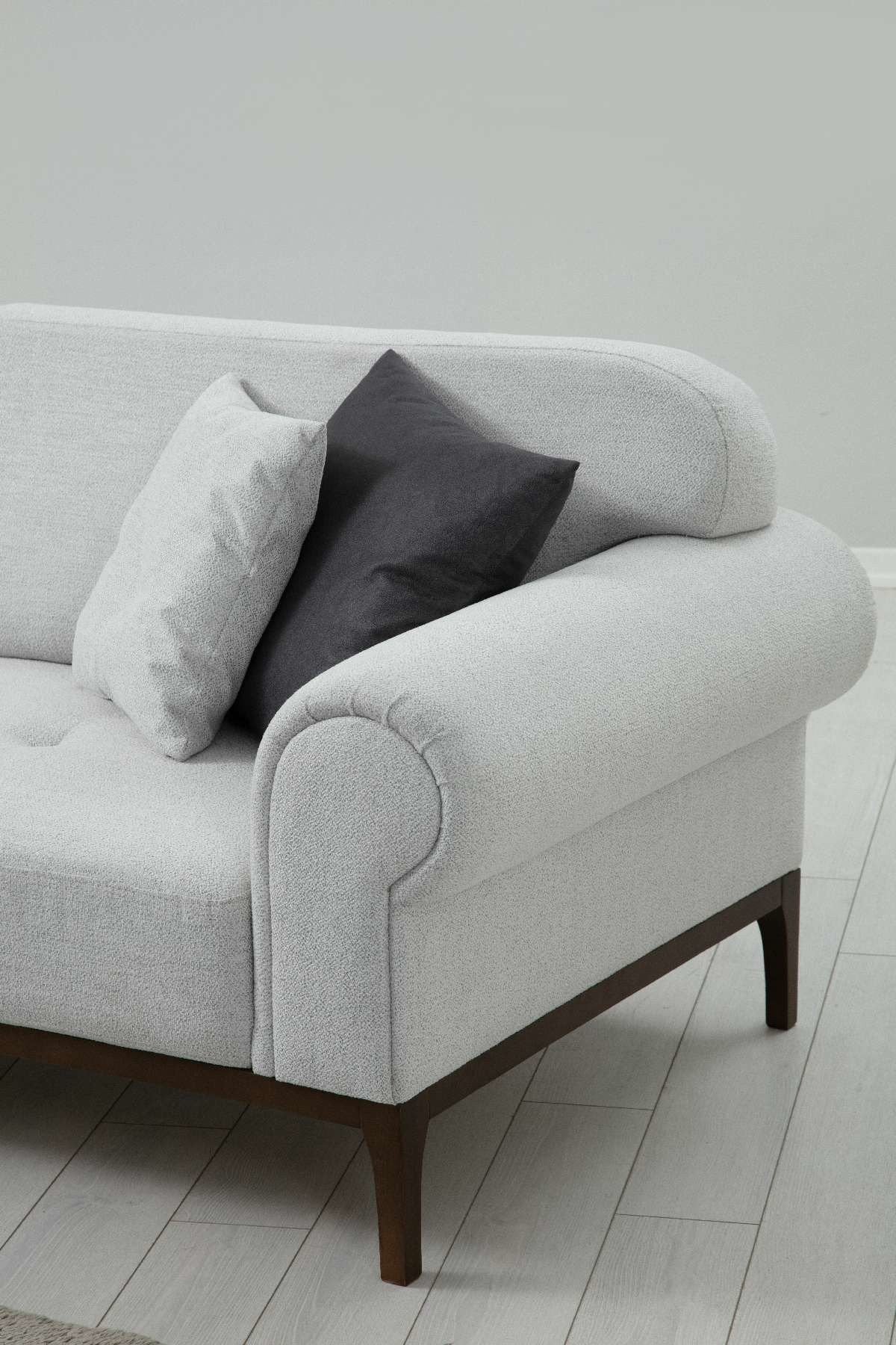 Canapé London Set - Ares White, Dark Grey