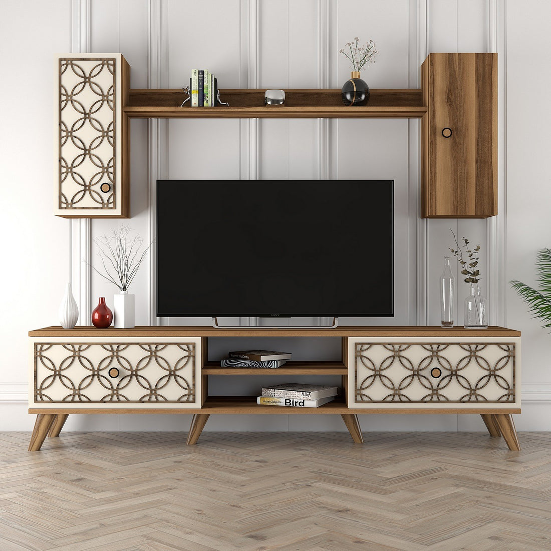 Unité de télévision Class S - Walnut, Cream