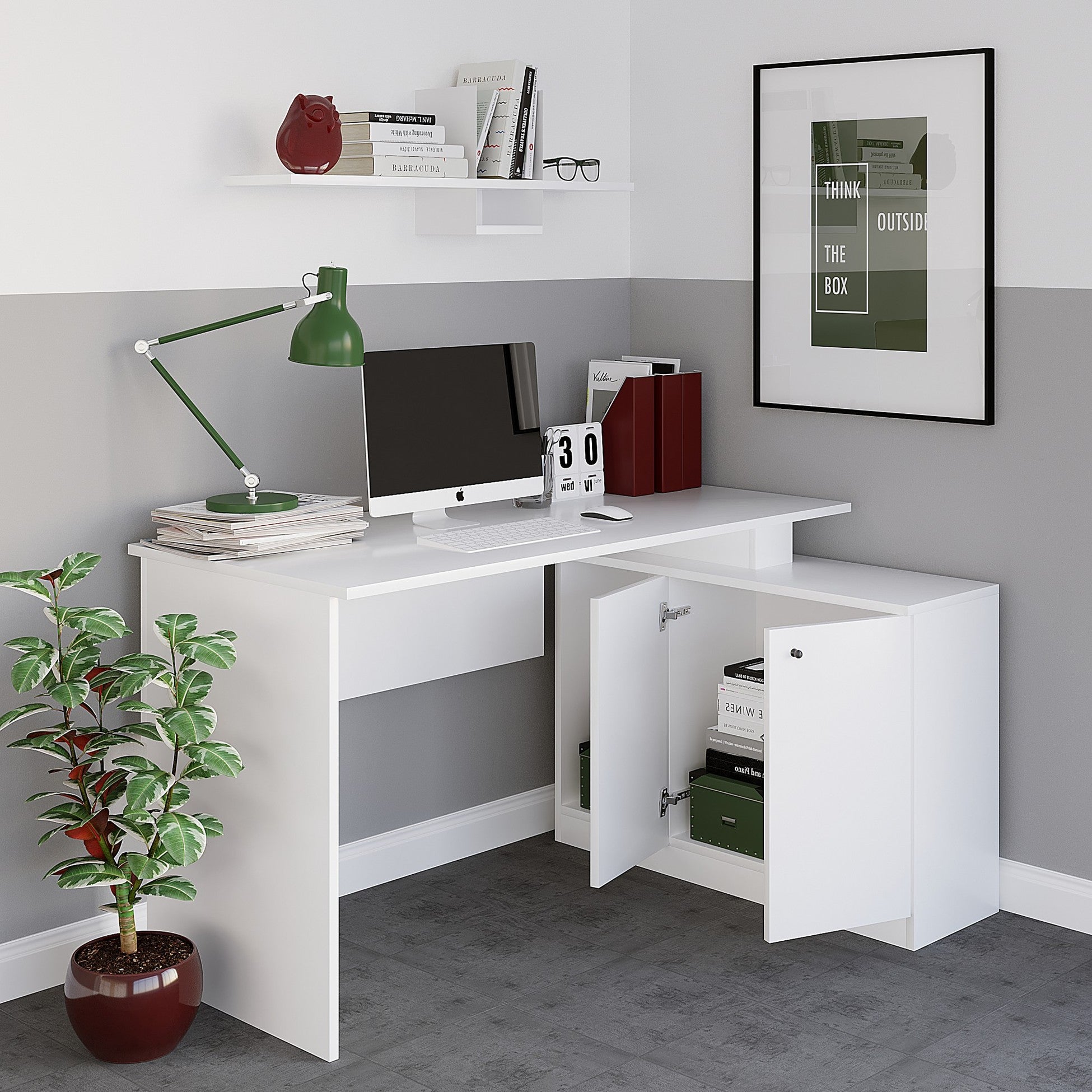 Bureau d'étude Basak Calisma Masası - White
