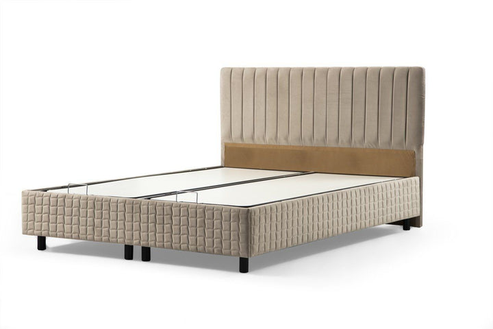 Base de lit double et tête de lit Safir 160 x 200 - Brown
