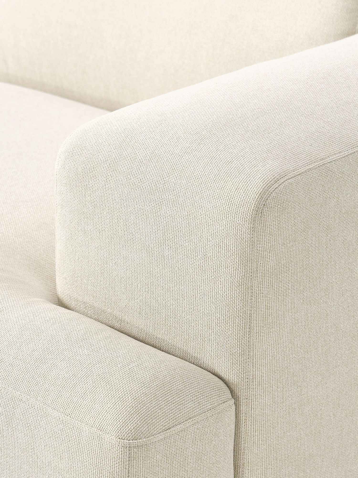 Canapé d'angle 3 places Molly Mini en tissu lin