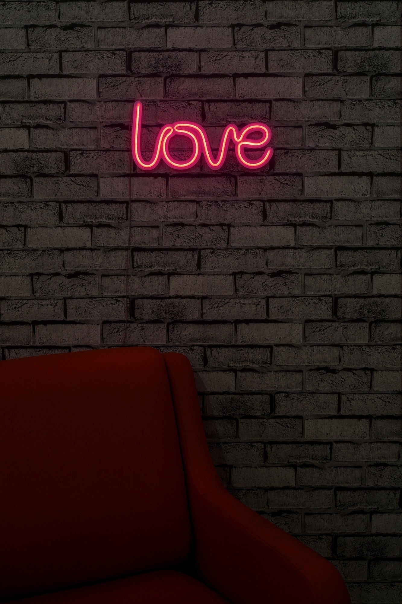 Éclairage LED en plastique décoratif Love - Pink