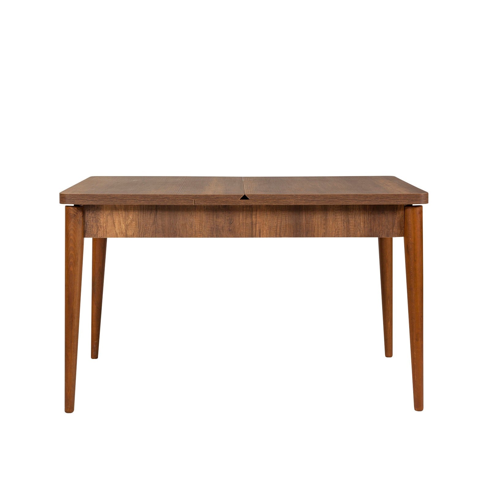 Table à manger extensible et jeu de chaises (5 pièces) Vina Walnut Dark Blue