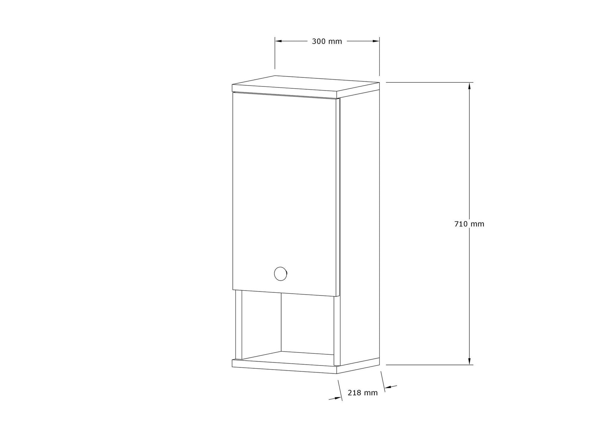 Armoire de toilette Mis - Walnut