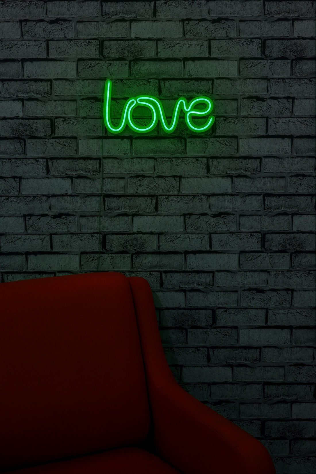 Éclairage LED en plastique décoratif Love - Green
