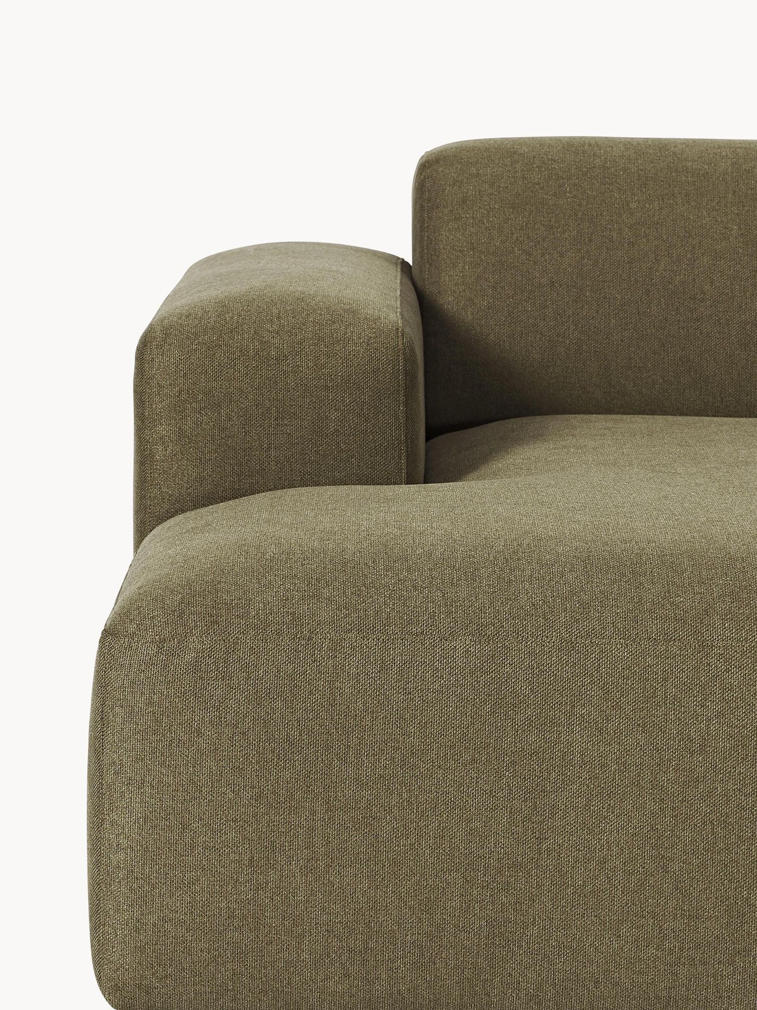 Canapé d'angle 3 places Molly Mini en tissu lin